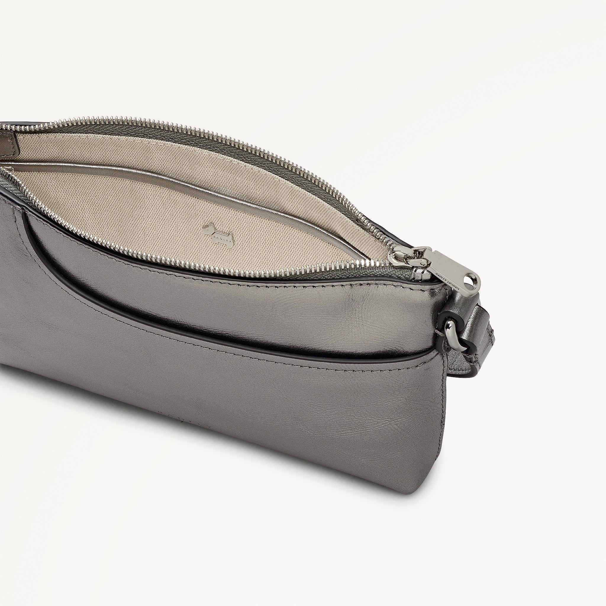 Silver Mini Ziptop East-West Shoulder Bag | Pockets AW25 | Radley