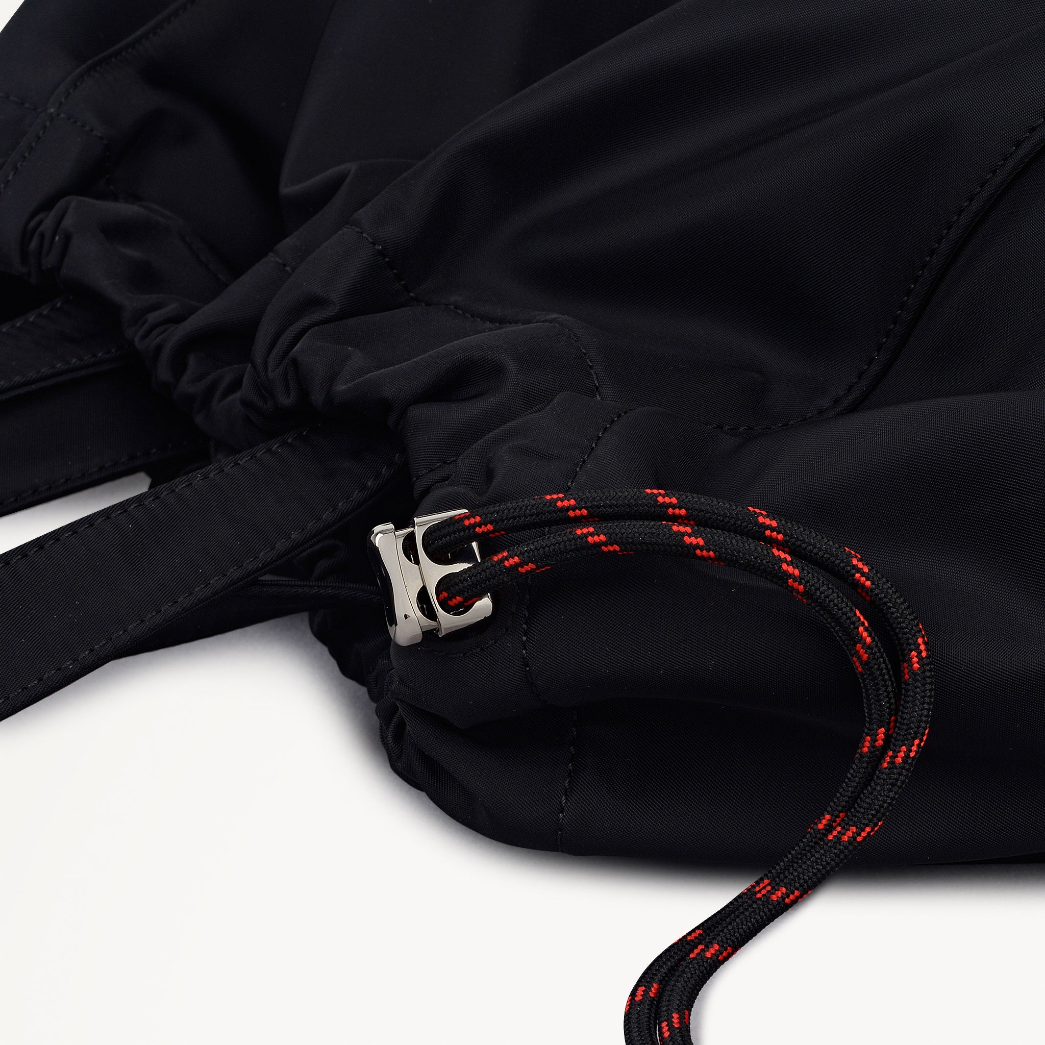 Eden Row Fabric Large Open Top Tote Bag in Black - 112319