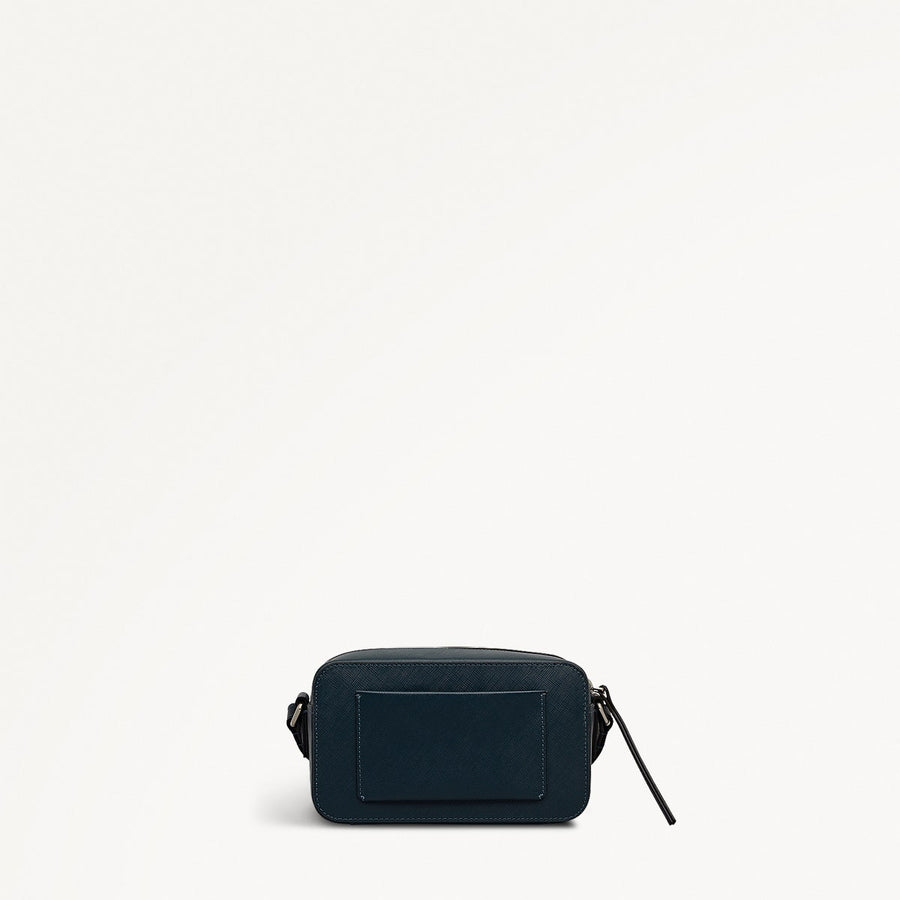 Beech Row Leather Mini Zip Around Cross Body Bag in Teal - 112326