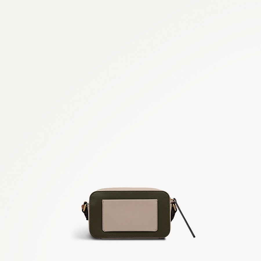 Beech Row Leather Mini Zip Around Cross Body Bag in Pine Needle - 112329