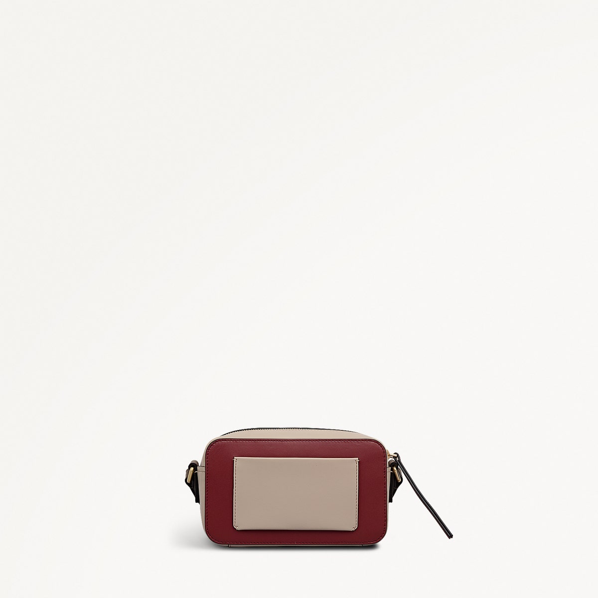 Beech Row Leather Mini Zip Around Cross Body Bag in Carmine - 112330