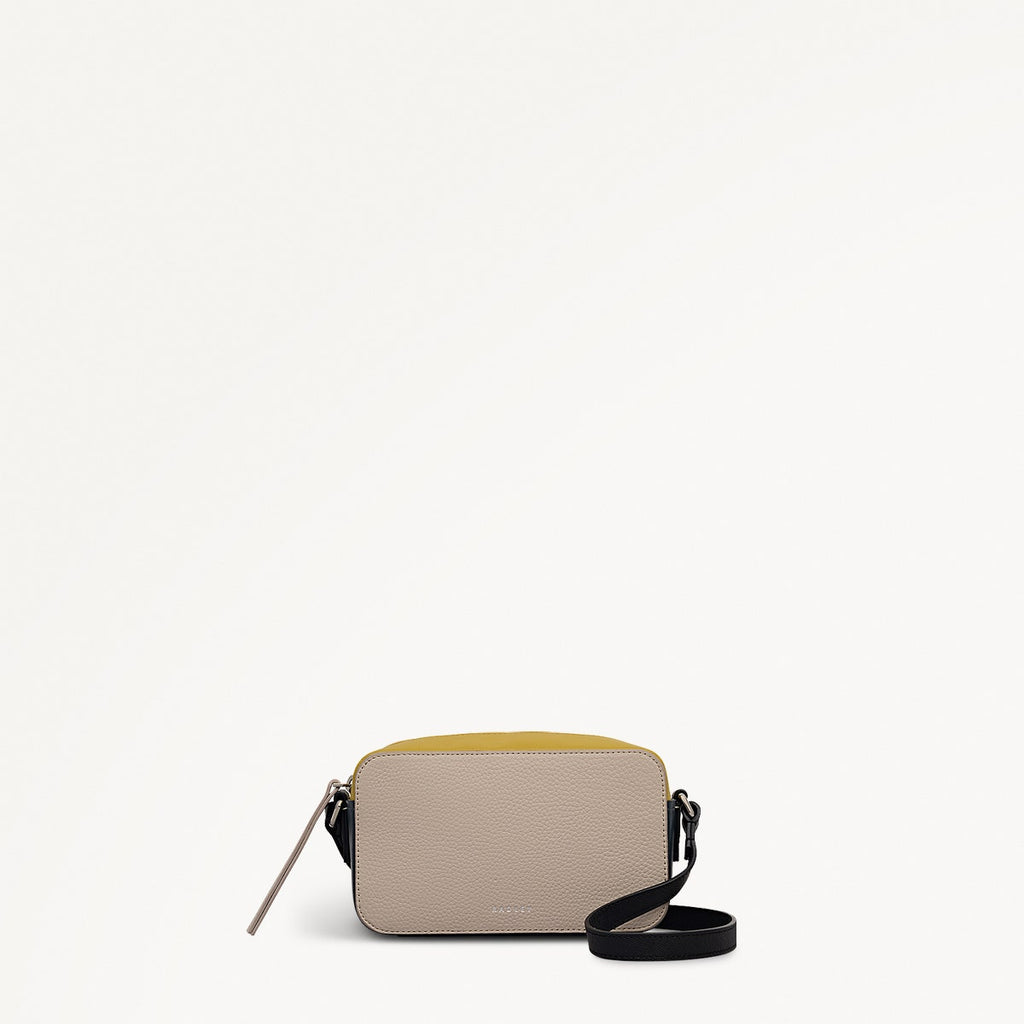 Beech Row Leather Mini Zip Around Cross Body Bag in Porcini - 112331