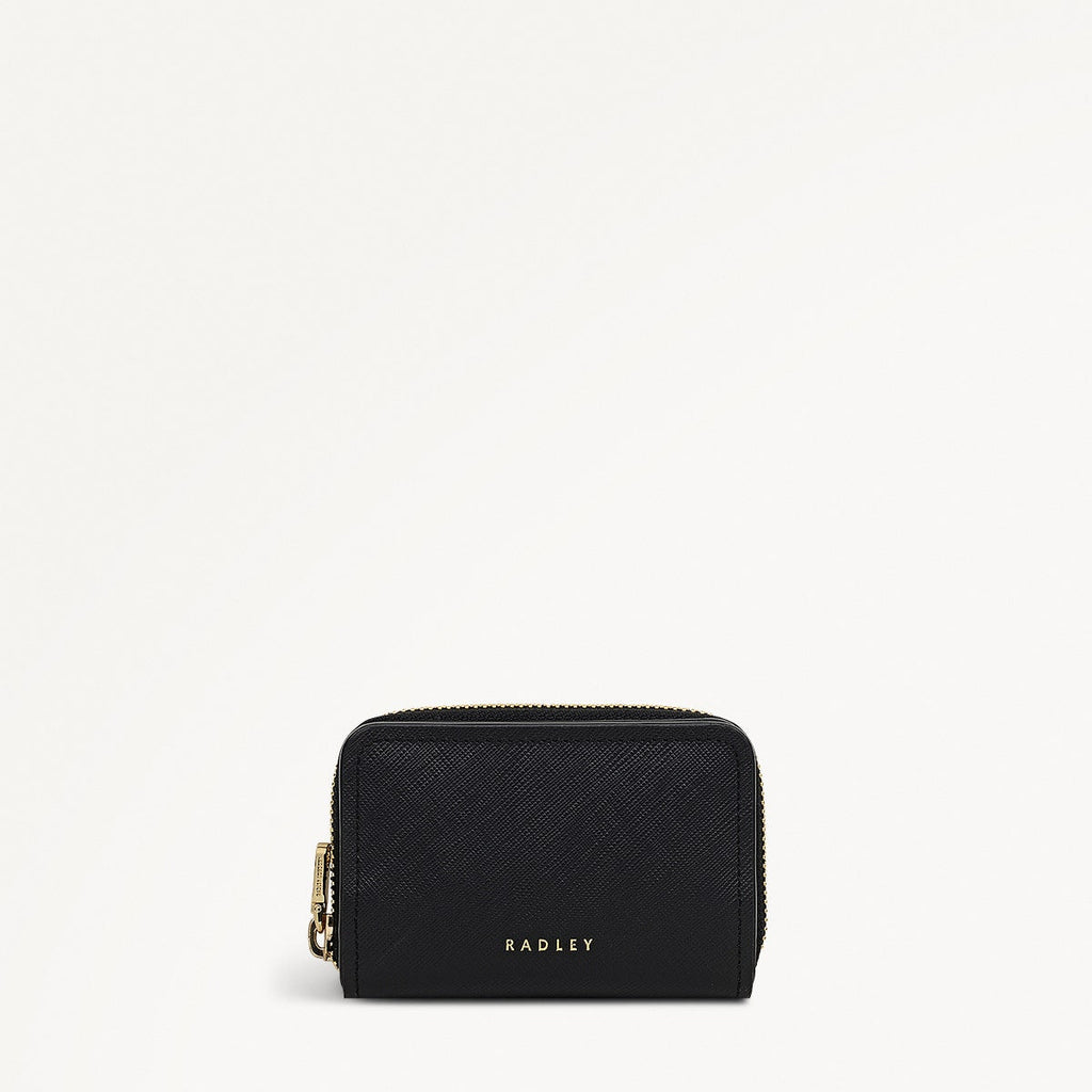 Beech Row Small Zip Around Wallet in Black - 112332