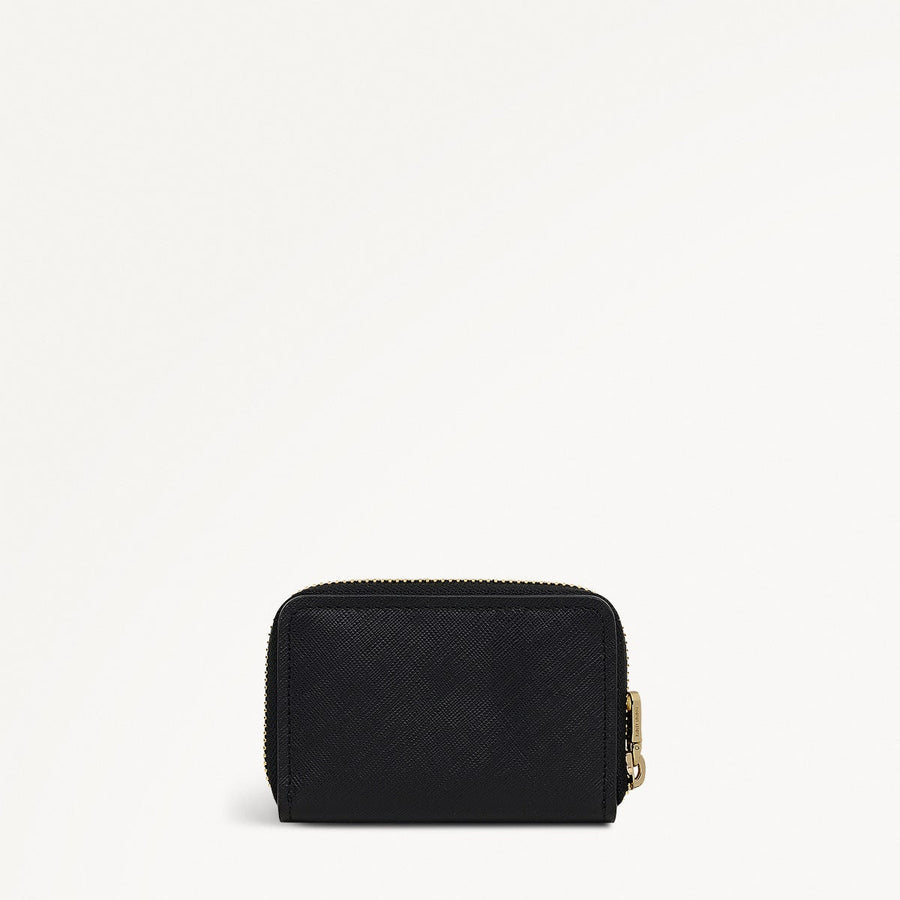 Beech Row Small Zip Around Wallet in Black - 112332