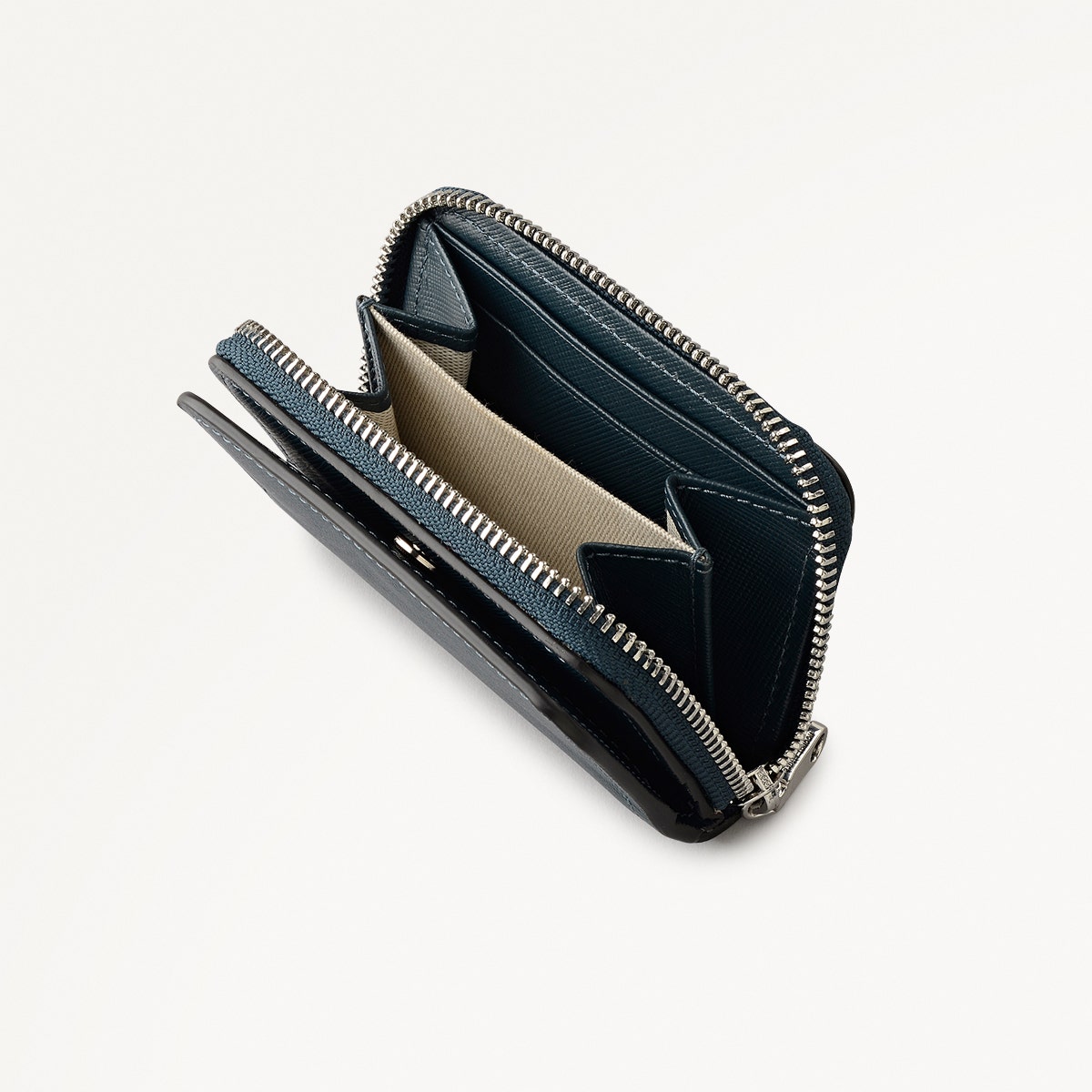 Beech Row Small Zip Around Wallet in Teal - 112333