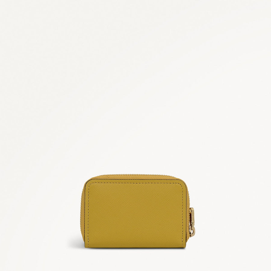 Beech Row Small Zip Around Wallet in Ochre - 112334