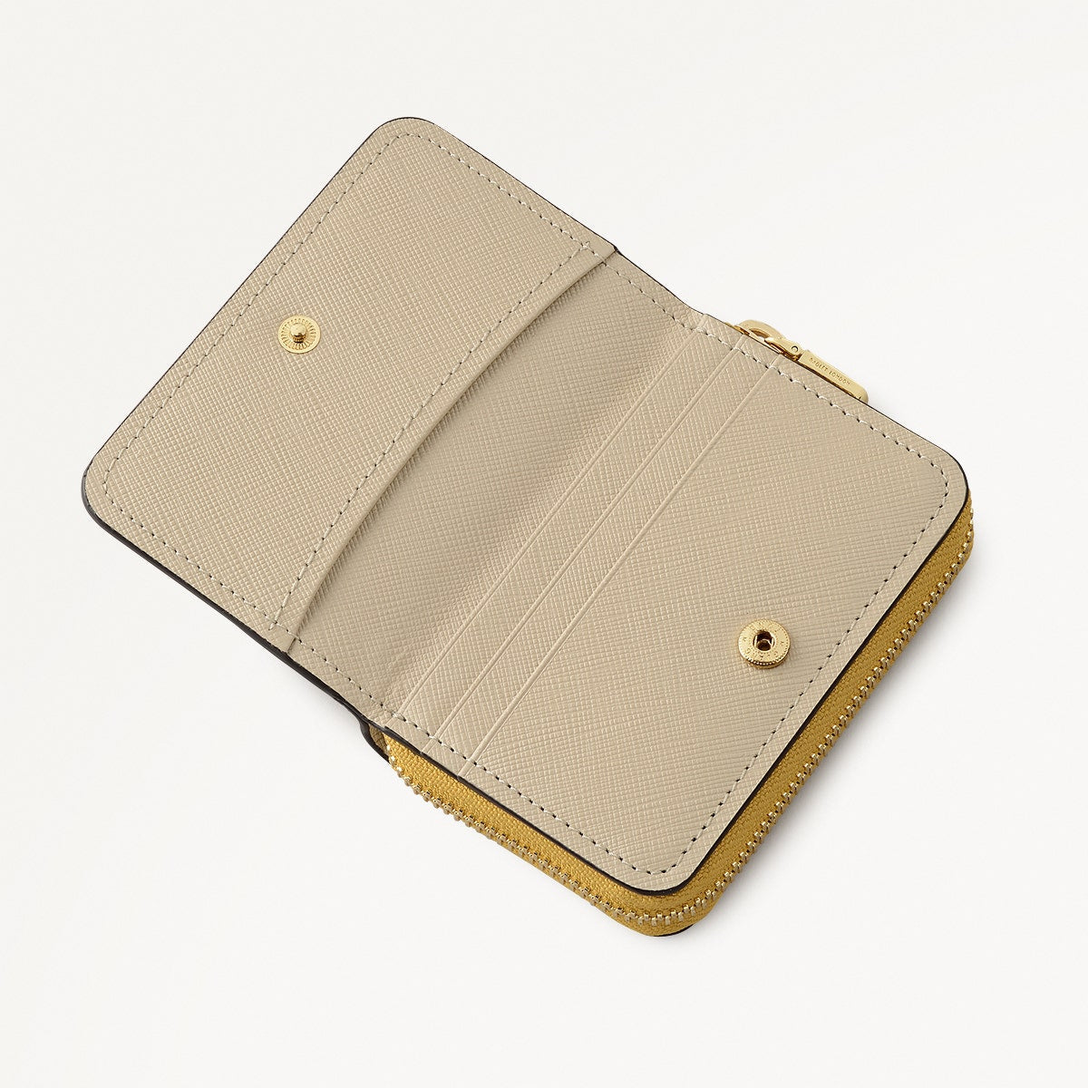 Beech Row Small Zip Around Wallet in Ochre - 112334