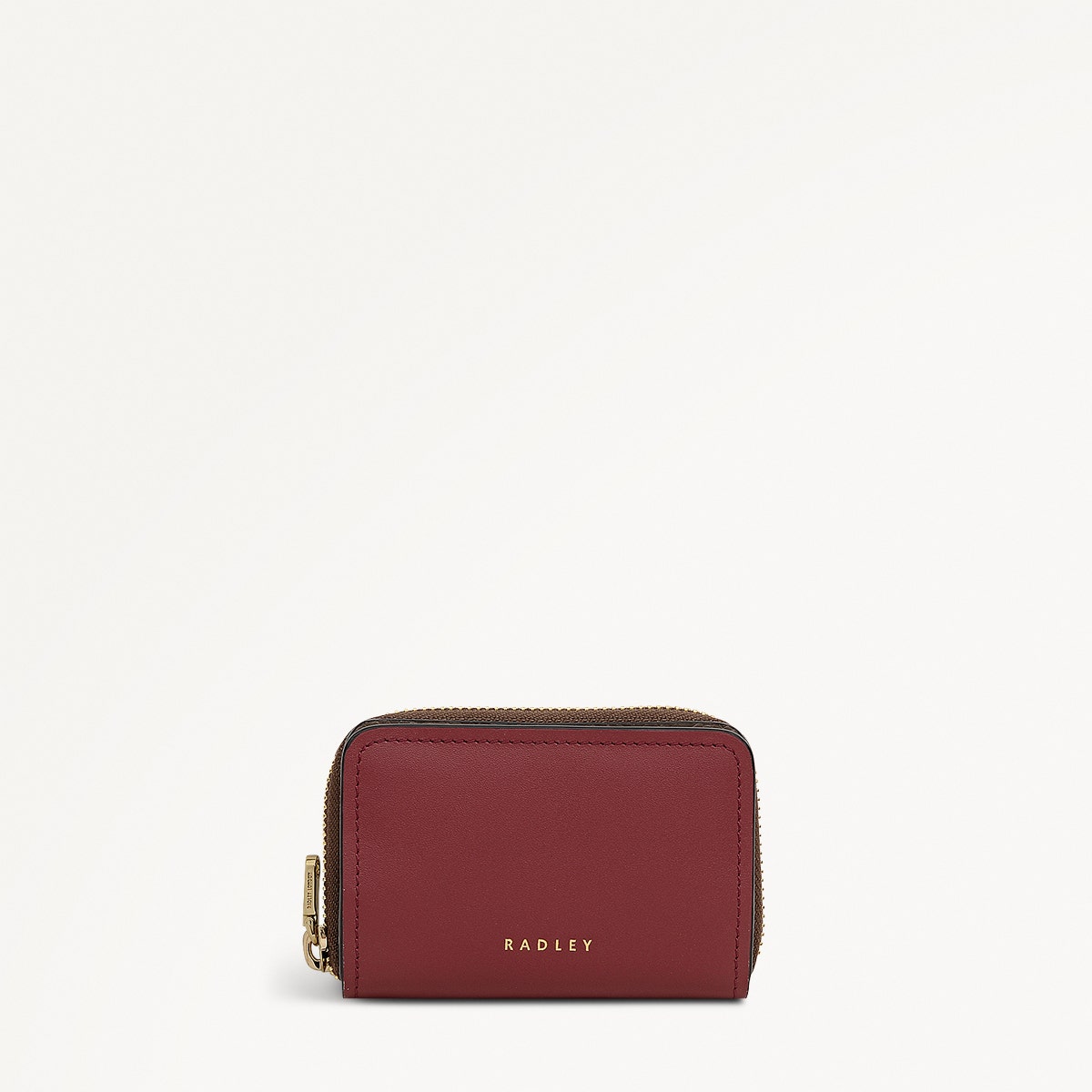 Beech Row Small Zip Around Wallet in Carmine - 112337