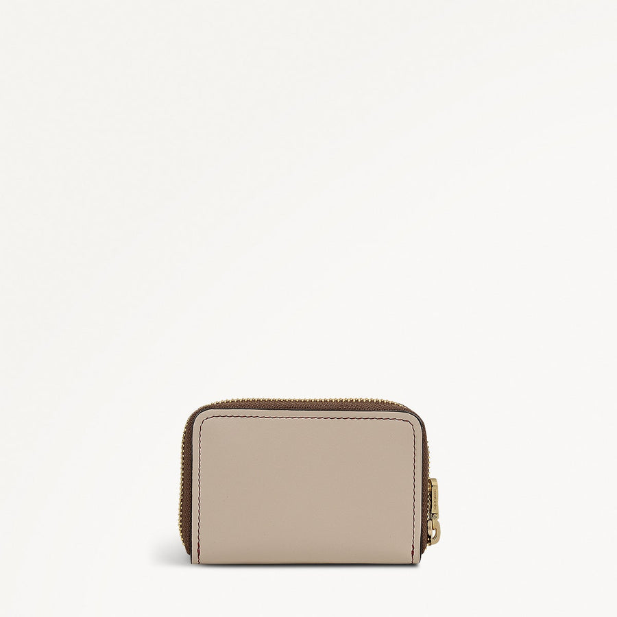 Beech Row Small Zip Around Wallet in Carmine - 112337