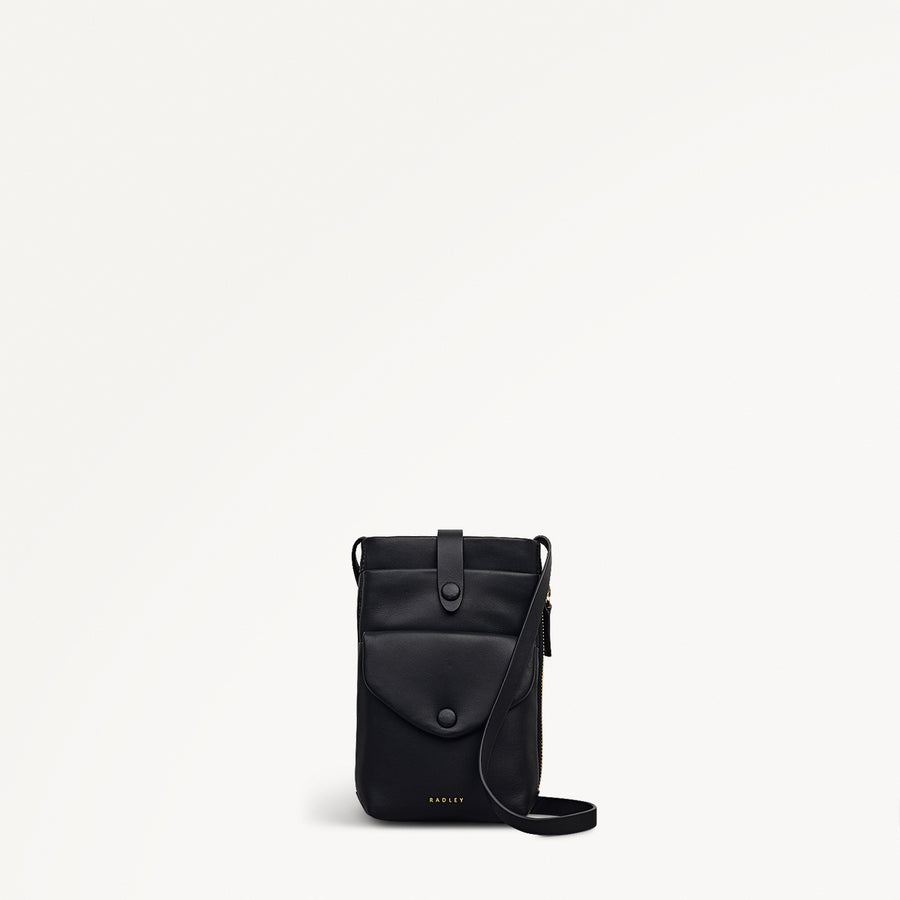 Mallow Street Leather Medium Phone Cross Body in Black - 112339