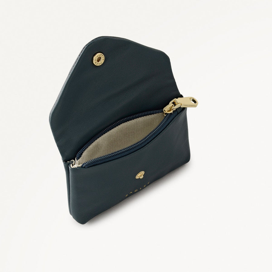 Mallow Street Small Ziptop Coin Purse in Dark Teal - 112344