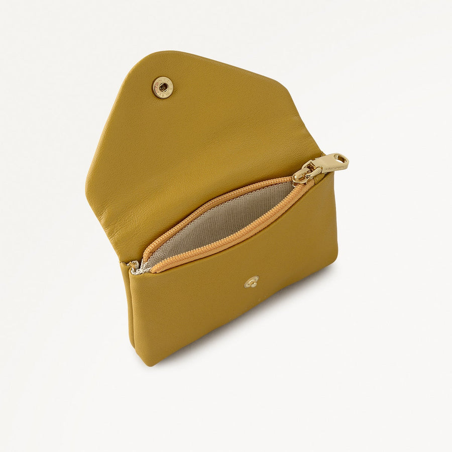 Mallow Street Small Ziptop Coin Purse in Ochre - 112346
