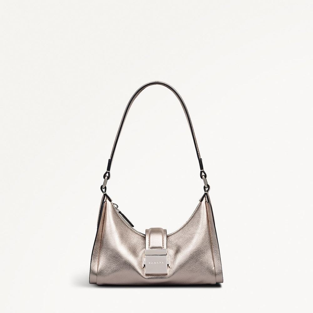Sloane Mews - Metallic Small Ziptop Shoulder Bag - OHE21605