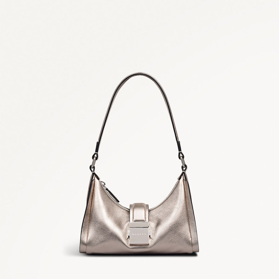 Sloane Mews - Metallic Small Ziptop Shoulder Bag - OHE21605