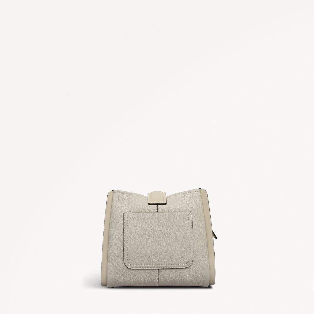 Sloane Mews Small Ziptop Cross Body Bag in Snow - 112353