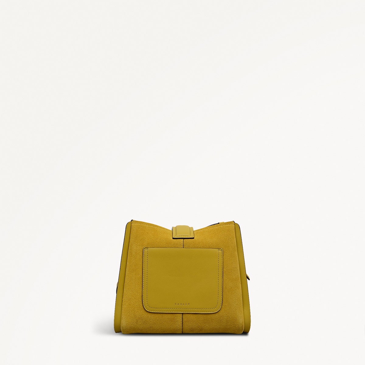 Sloane Mews Leather Small Ziptop Cross Body Bag in Ochre - 112356