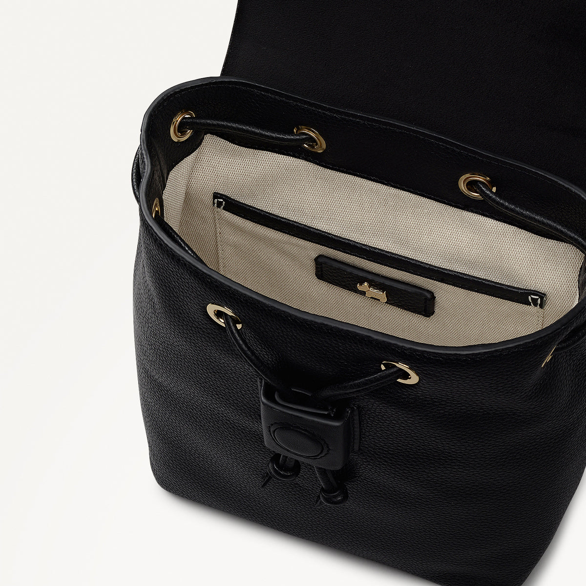 YORK MEWS SMALL FLAPOVER BACKPACK BLACK