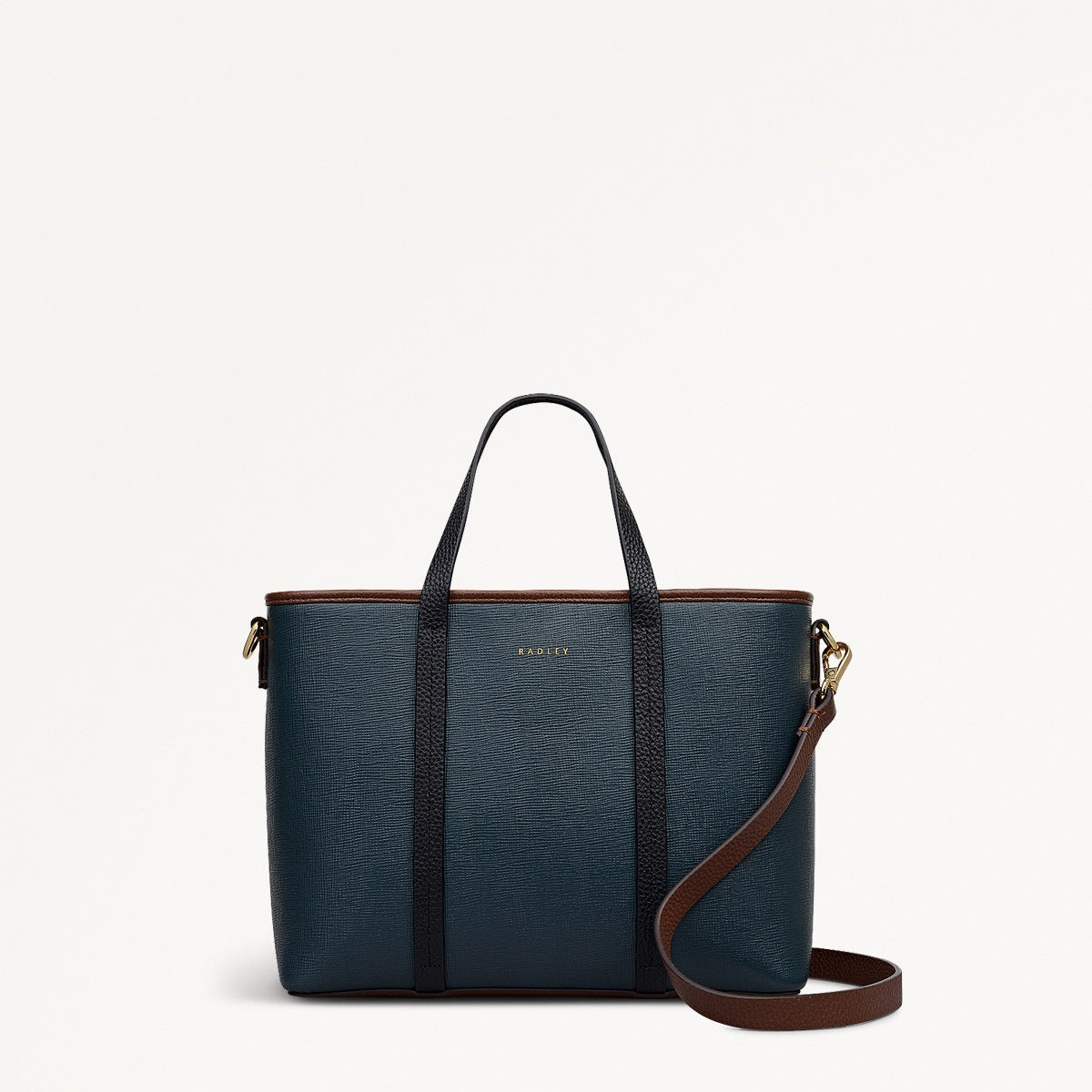 Templeton Place Leather Small Ziptop Grab Bag in Teal - 112391