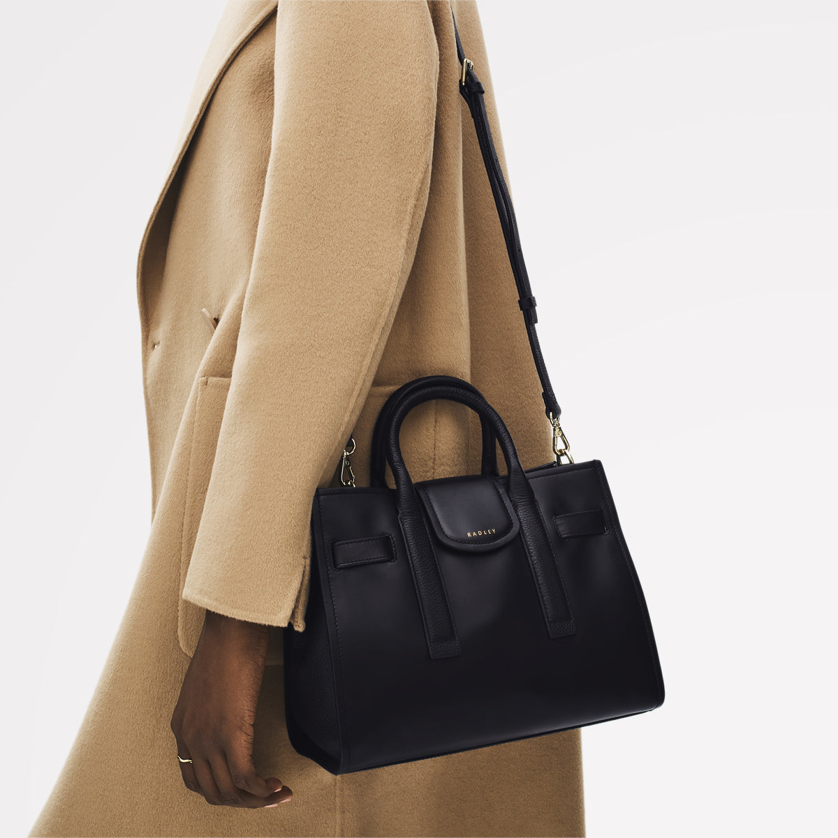 St Pancras Lane Small Open Top Grab Bag in Black - 112398