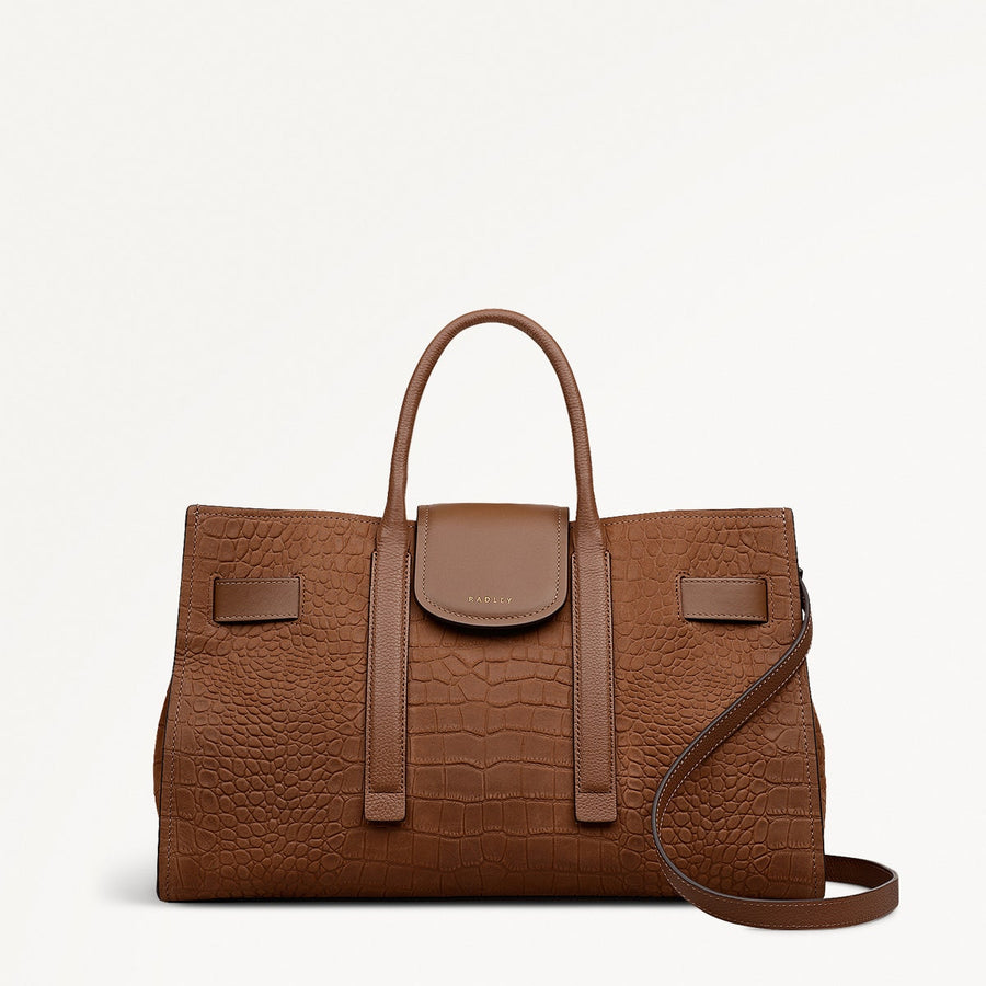 St Pancras Lane Medium Open Top Grab Bag in Chocolate - 112399