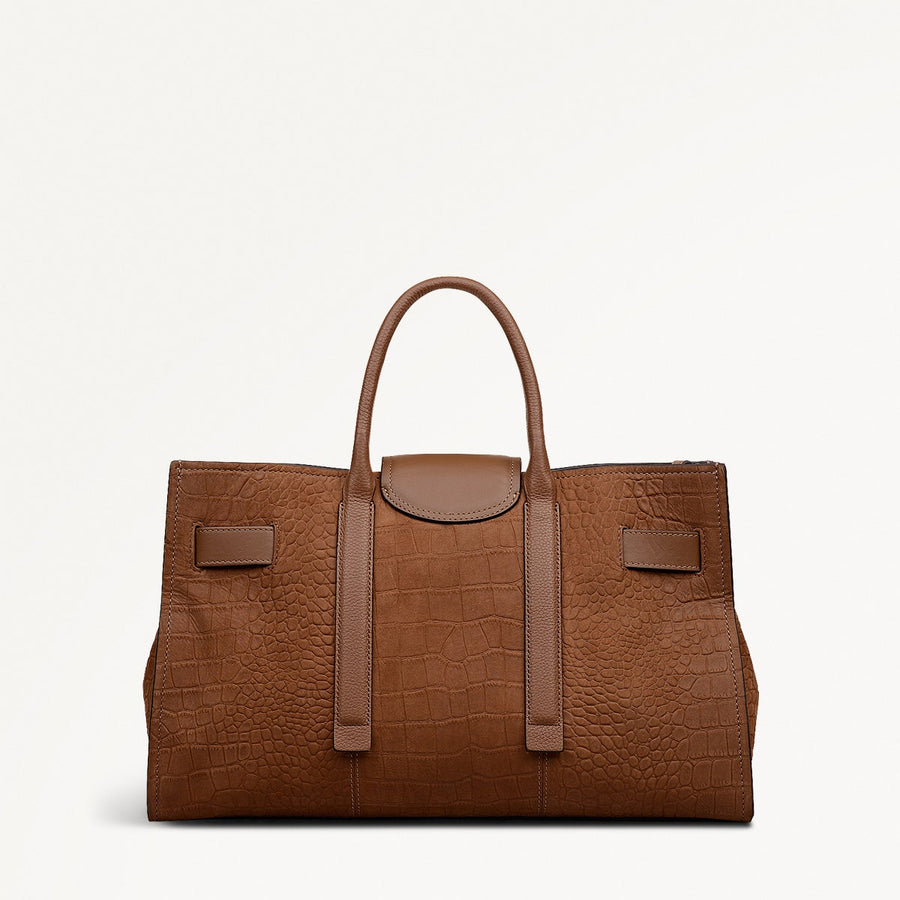 St Pancras Lane Medium Open Top Grab Bag in Chocolate - 112399