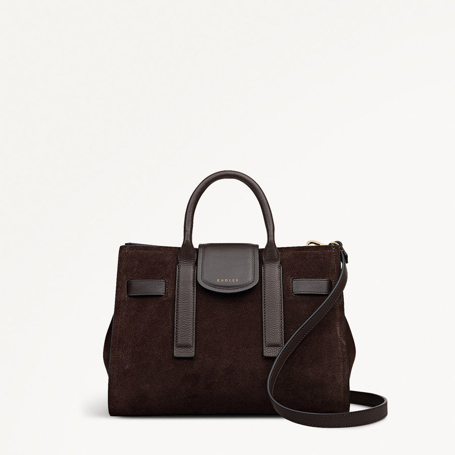 St Pancras Lane Small Open Top Grab Bag in Dark Oak - 112402