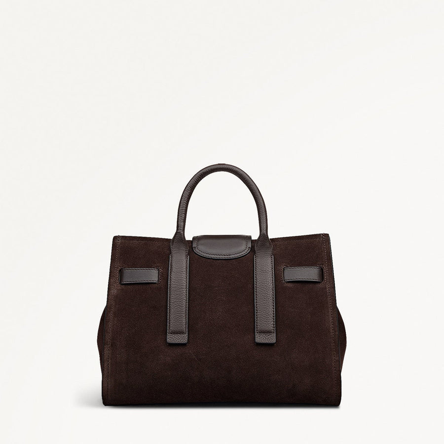 St Pancras Lane Small Open Top Grab Bag in Dark Oak - 112402