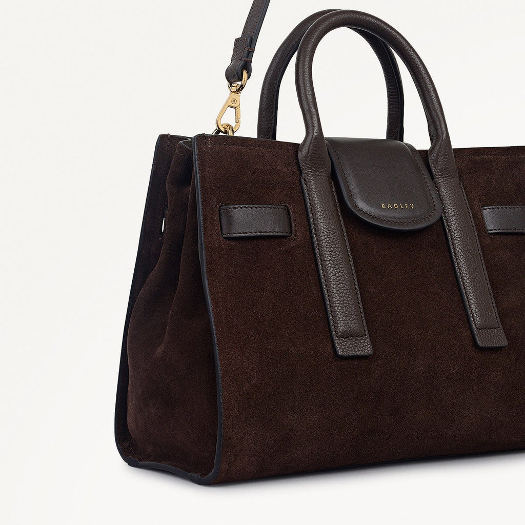 St Pancras Lane Small Open Top Grab Bag in Dark Oak - 112402