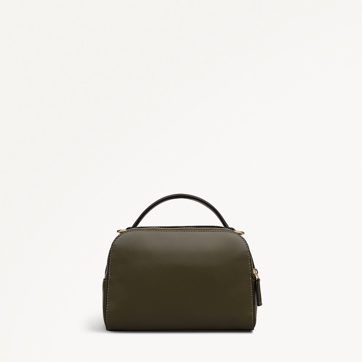 Floribunda Leather Small Ziptop Cross Body Bag in Pine Needle - 112403
