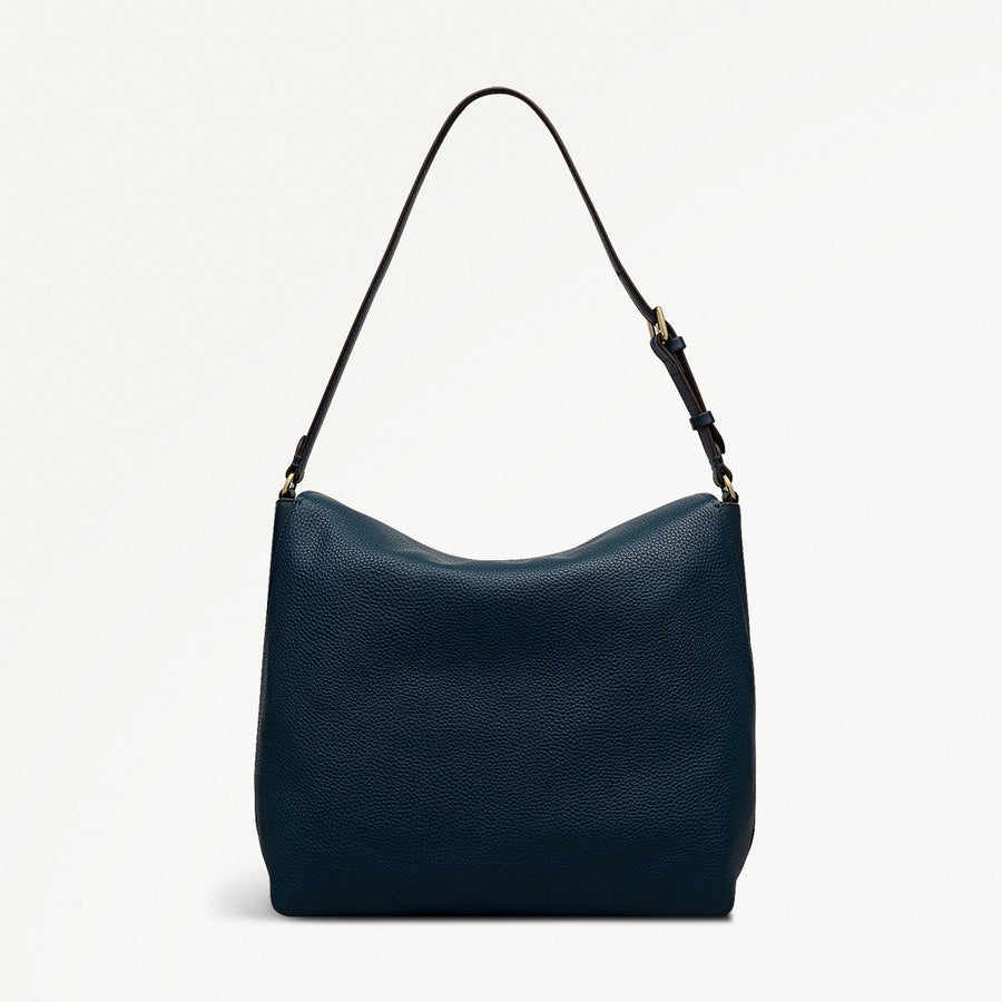 City Road Leather Large Flapover Shoulder Bag in Teal - 112410