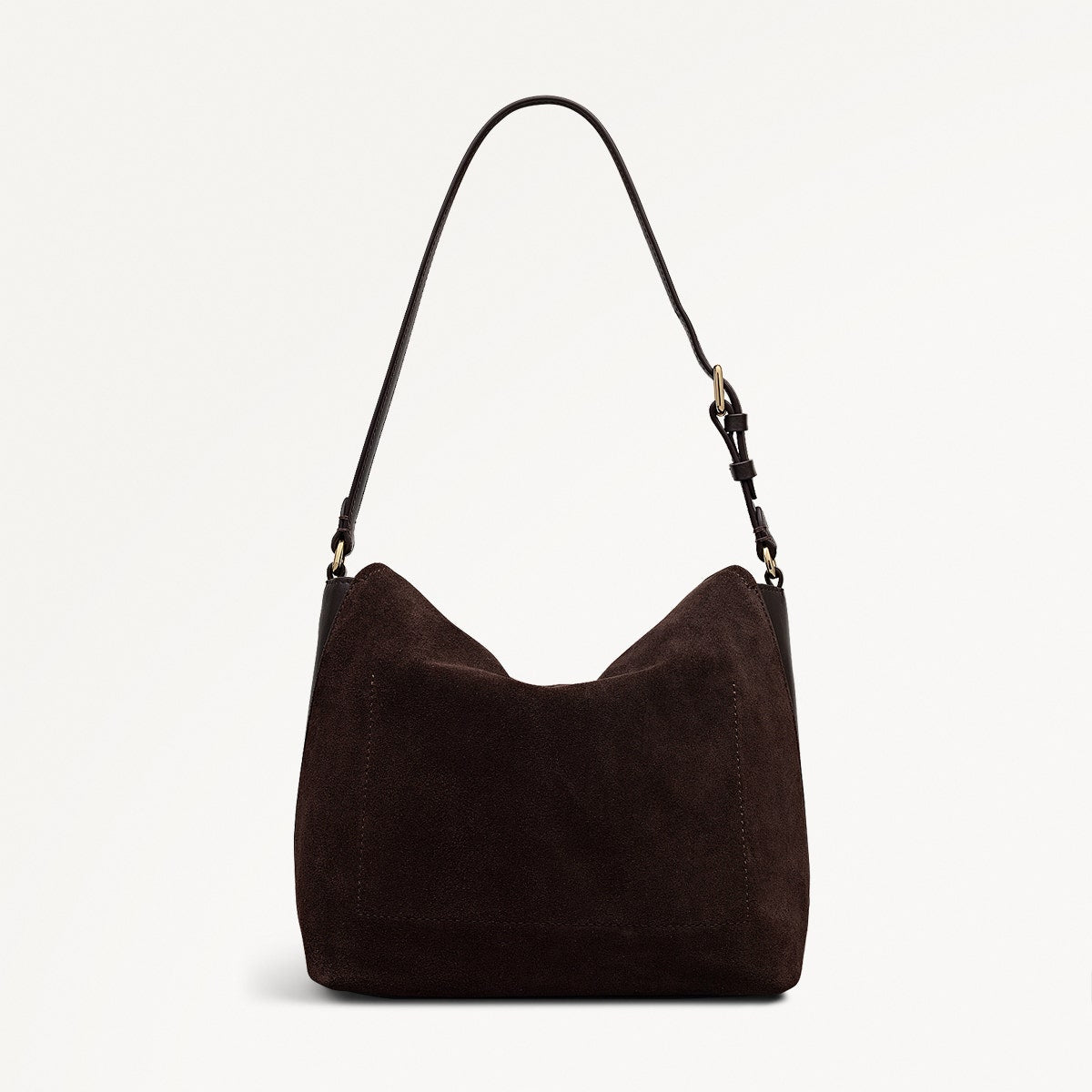 City Road - Suede Medium Flapover Grab Dark Oak - 112412