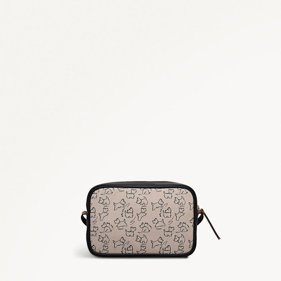 Sketch Street Fabric Small Ziptop Cross Body Bag in Chalk - 112419