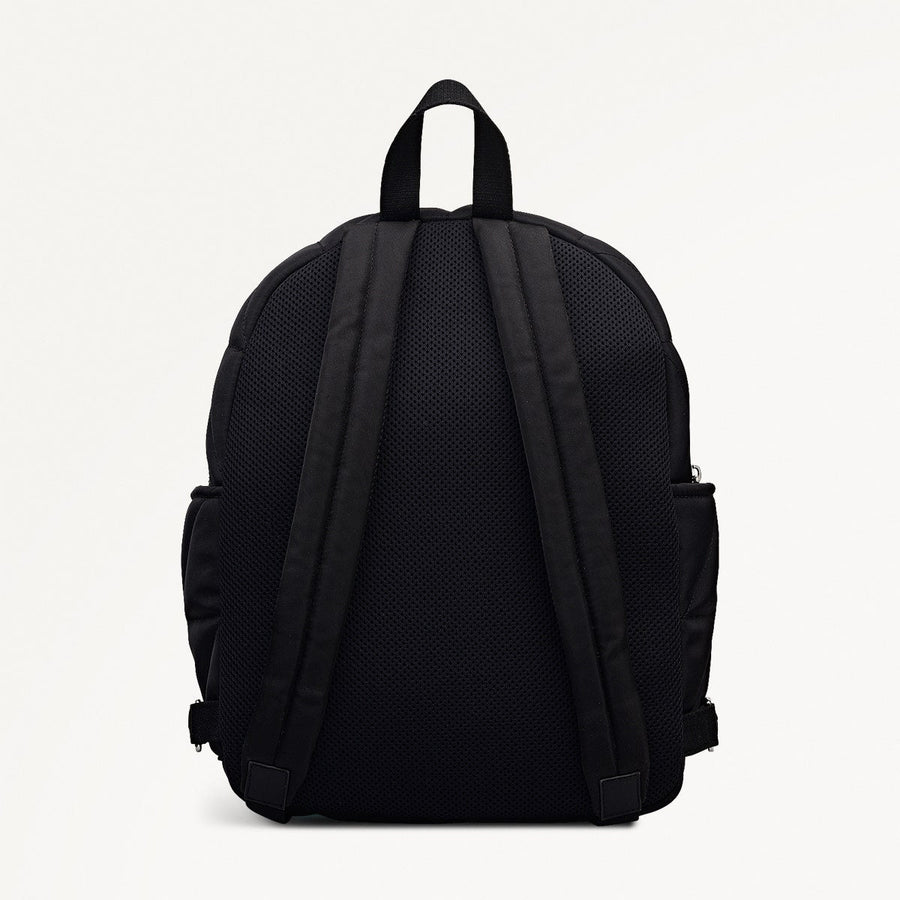 Danesfield Mews Fabric Large Ziptop Backpack in Black - 112421