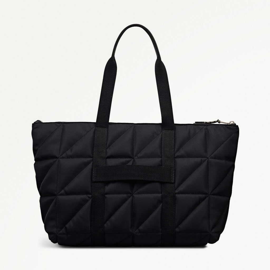 Danesfield Mews Fabric Large Ziptop Tote Bag in Black - 112422