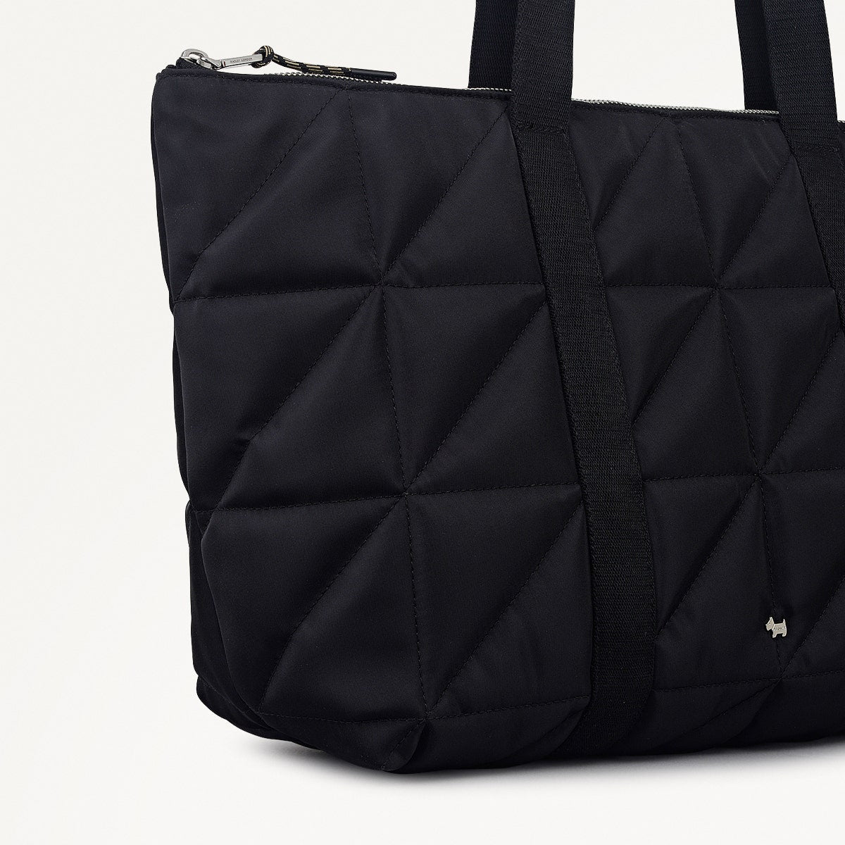 Danesfield Mews Fabric Large Ziptop Tote Bag in Black - 112422