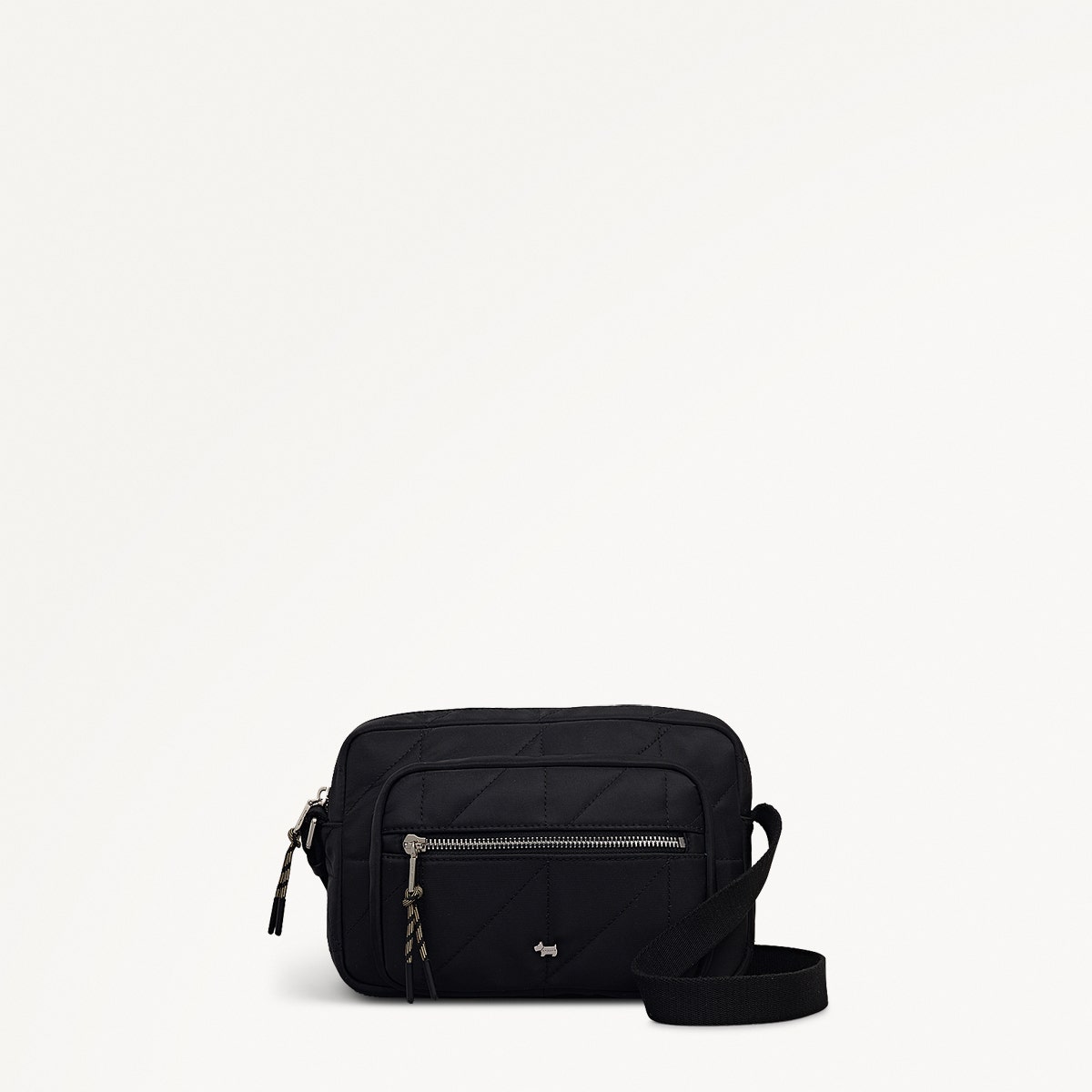 Danesfield Mews Fabric Mini Zip Around Cross Body Bag in Black - 112423