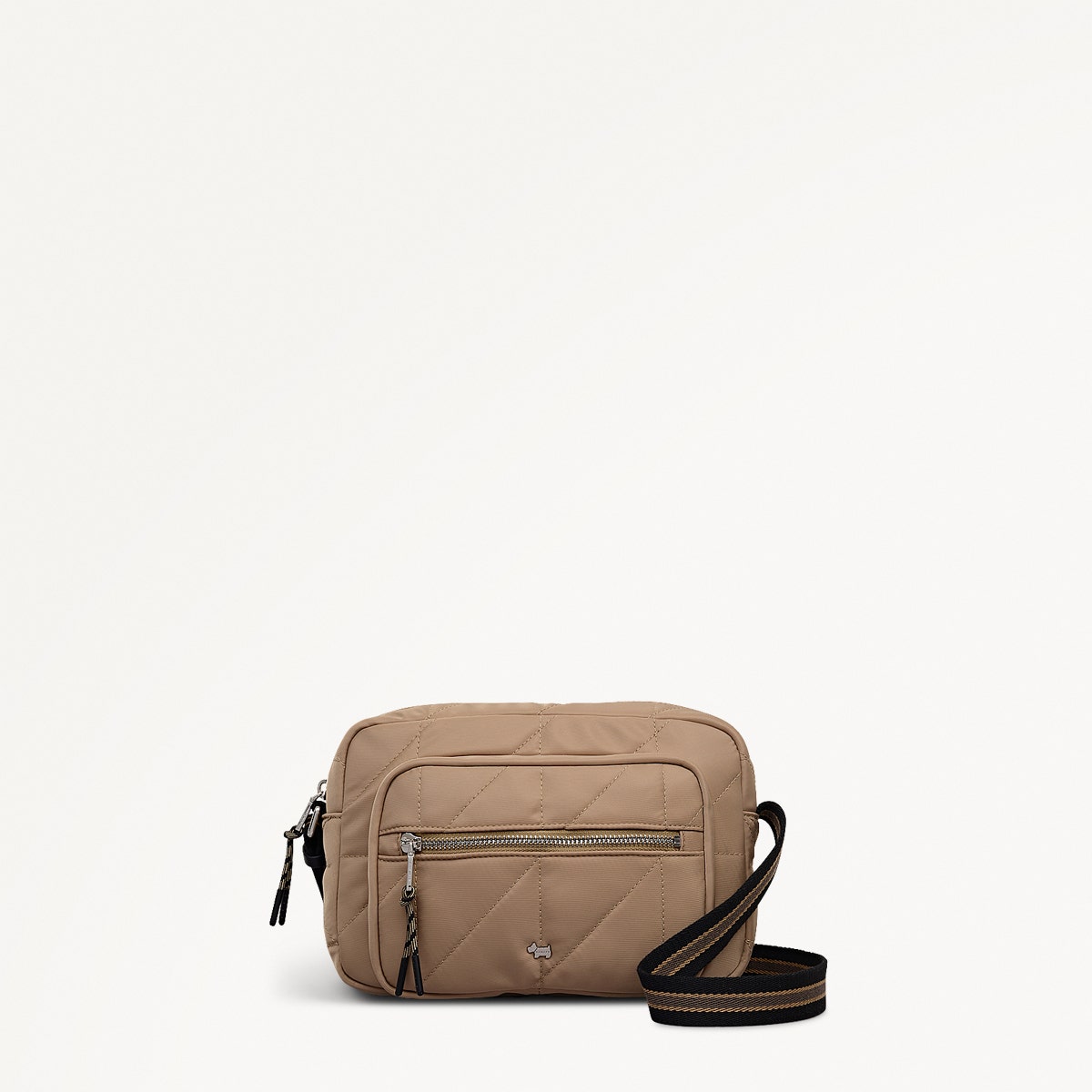 Danesfield Mews Fabric Mini Zip Around Cross Body Bag in Stone - 112427