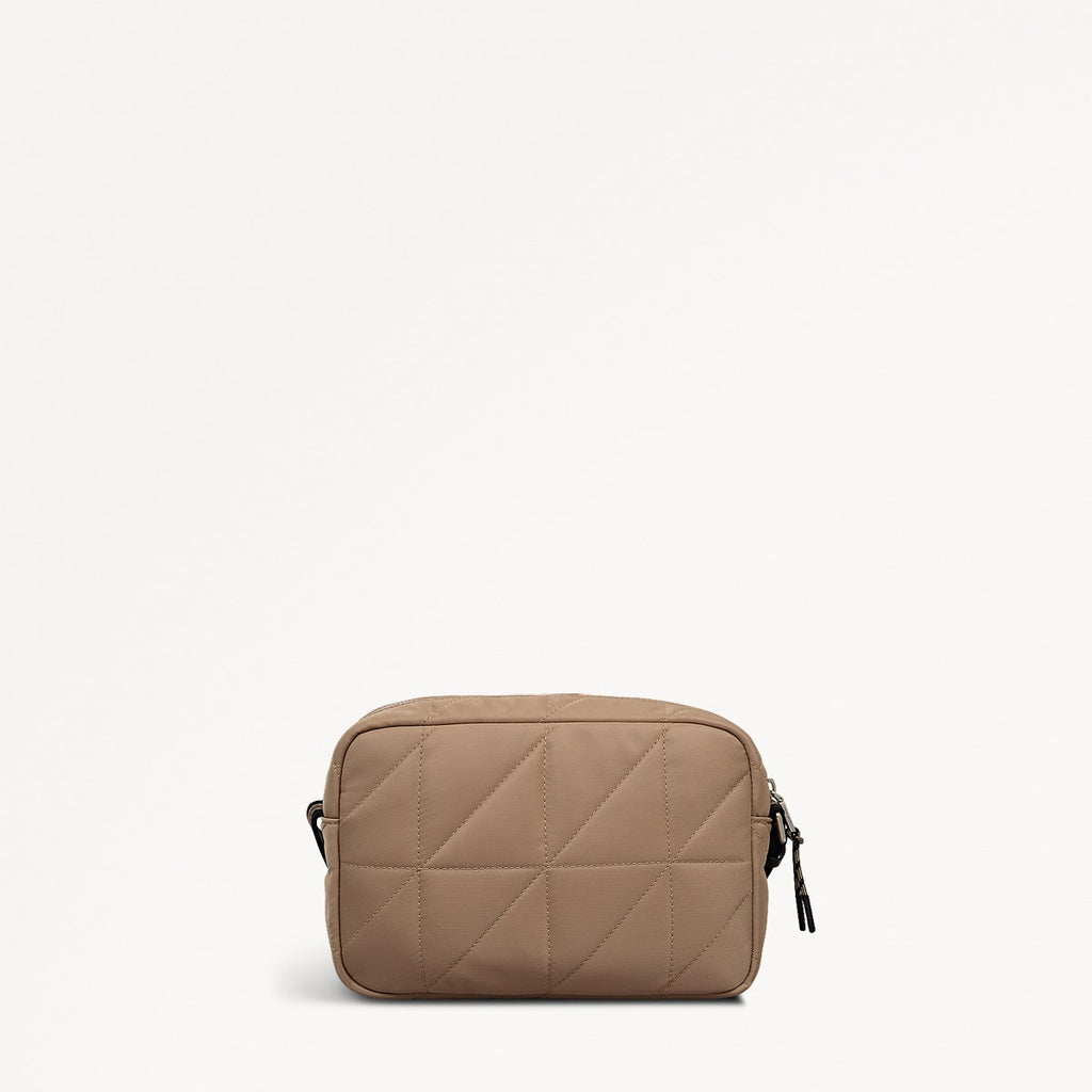 Danesfield Mews Fabric Mini Zip Around Cross Body Bag in Stone - 112427