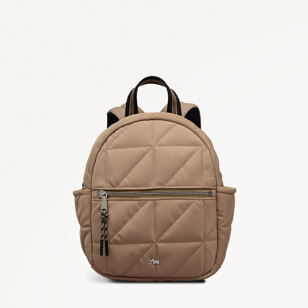 Danesfield Mews Fabric Mini Ziptop Backpack in Stone - 112428