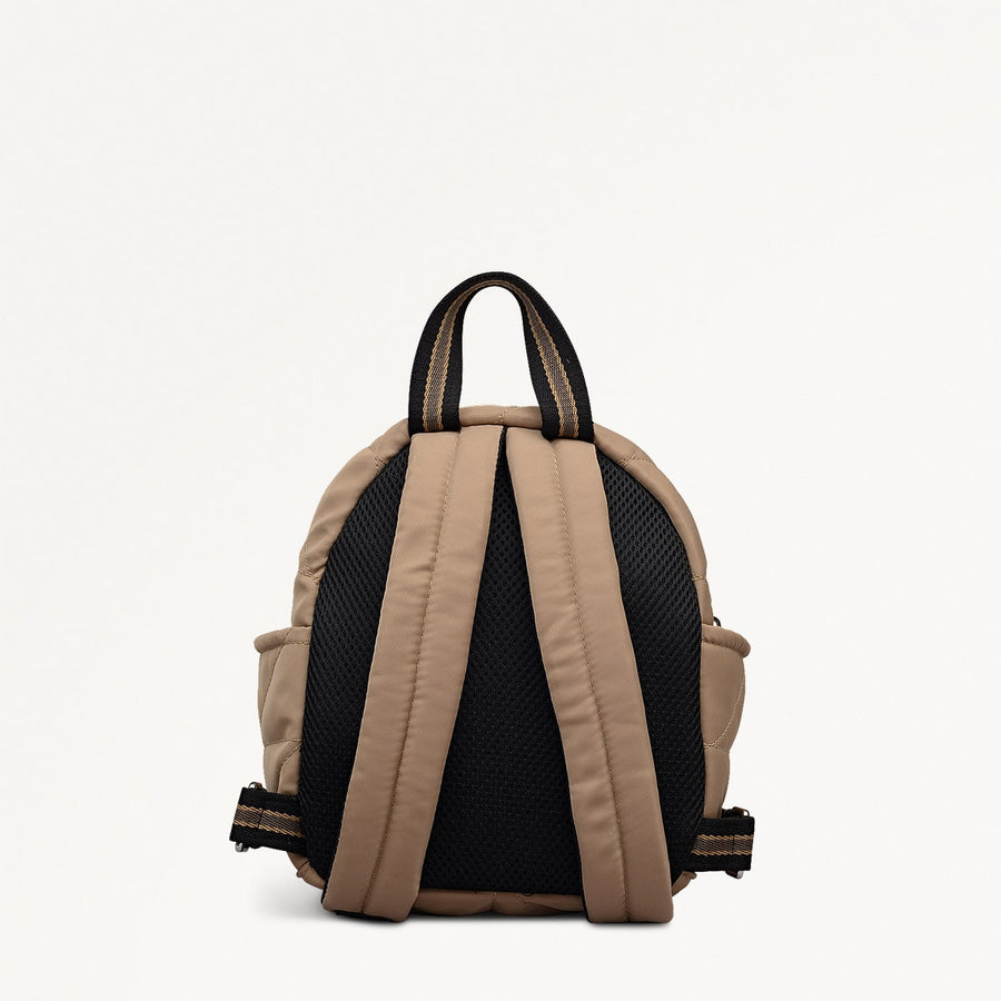 Danesfield Mews Fabric Mini Ziptop Backpack in Stone - 112428