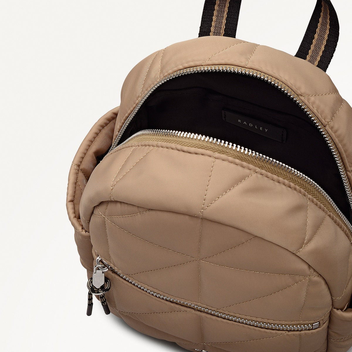 Danesfield Mews Fabric Mini Ziptop Backpack in Stone - 112428