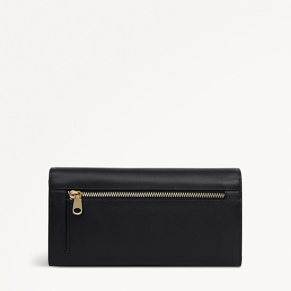 Heritage Radley - Protect Leather Large Flapover Wallet in Black - 112431