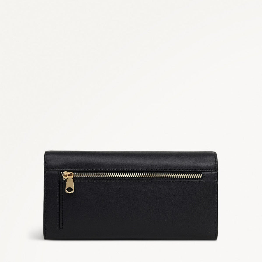 Heritage Radley - Protect Leather Large Flapover Wallet in Black - 112431