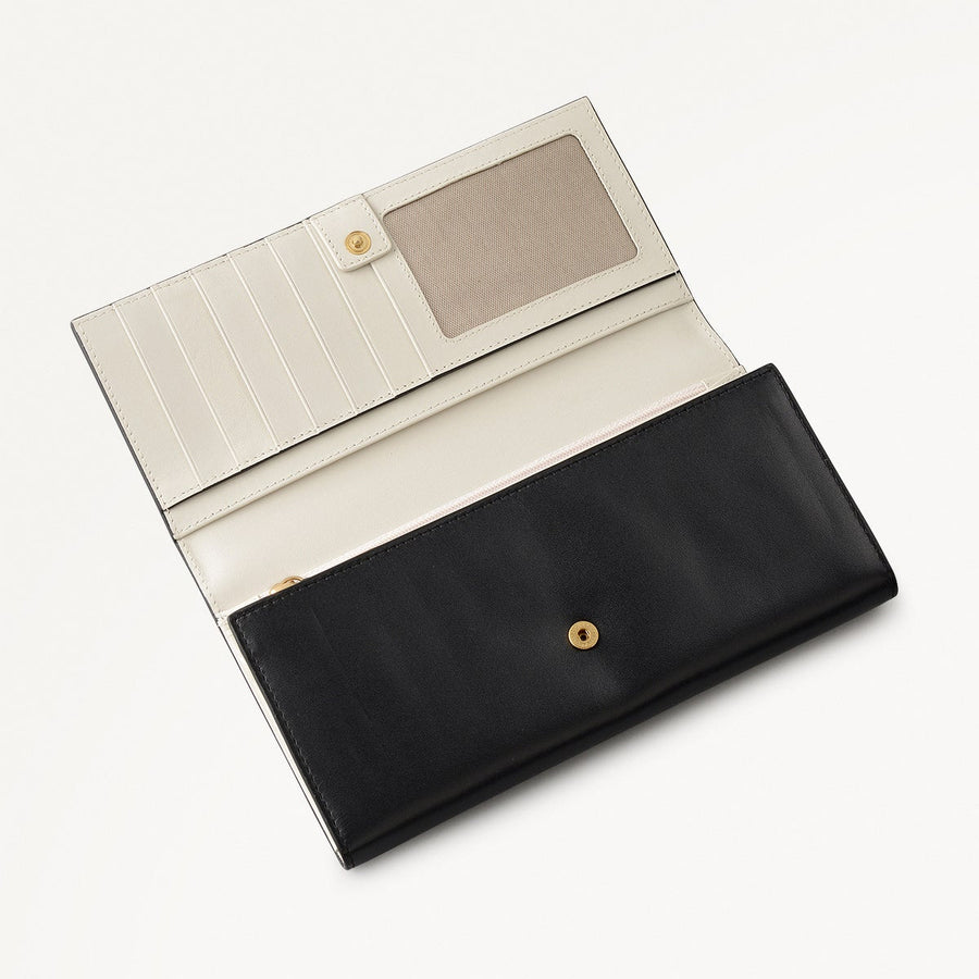 Heritage Radley - Protect Leather Extra Large Flapover Wallet in Black - 112432