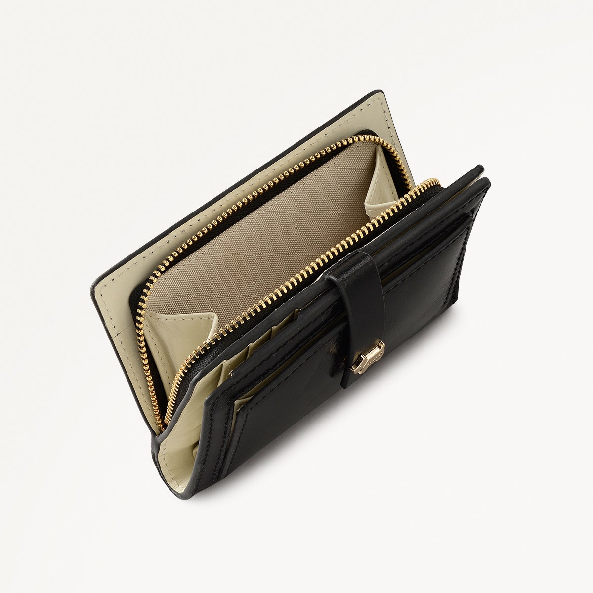 Newick Road Leather Medium Bifold Wallet in Black - 112435