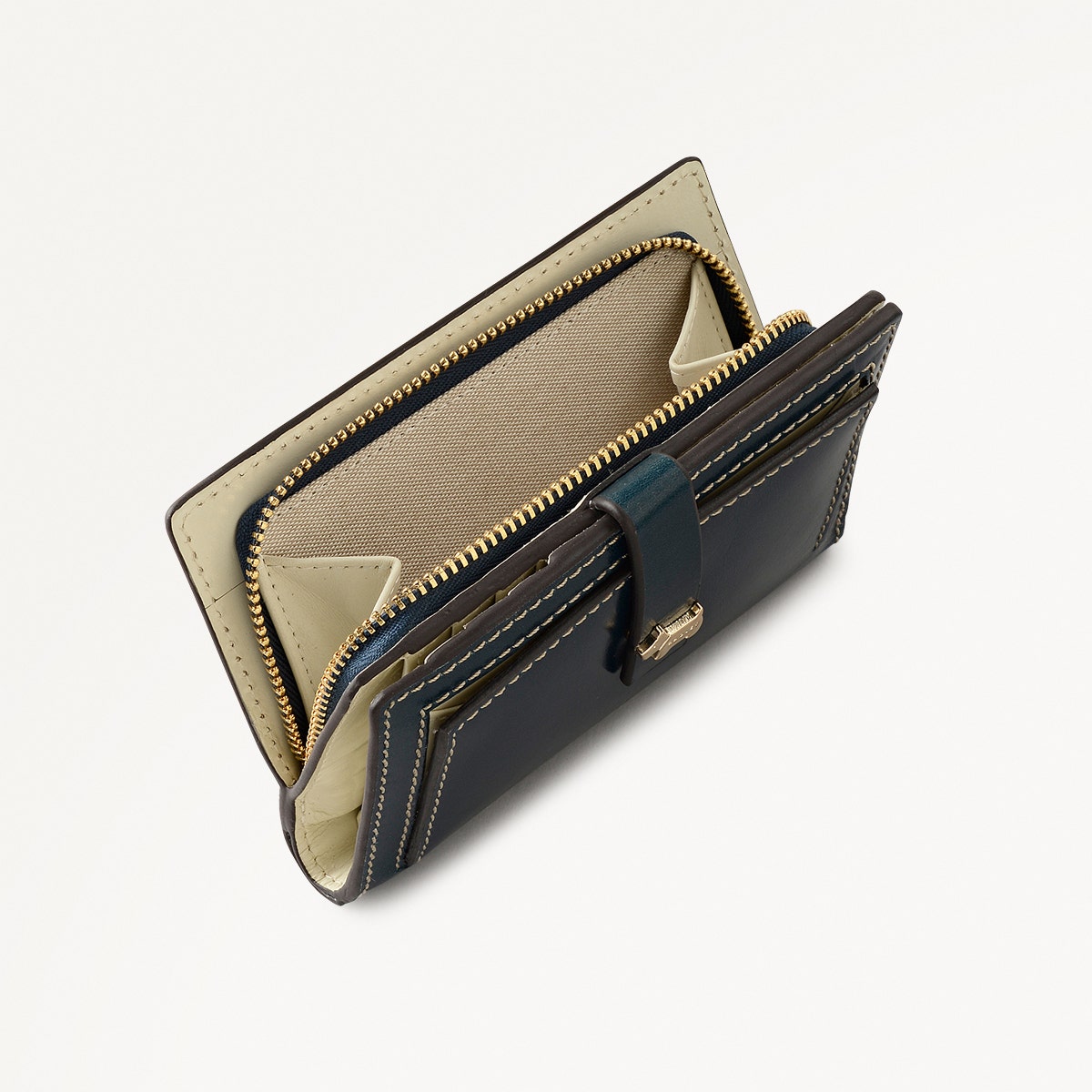 Newick Road Leather Medium Bifold Wallet in Teal - 112436