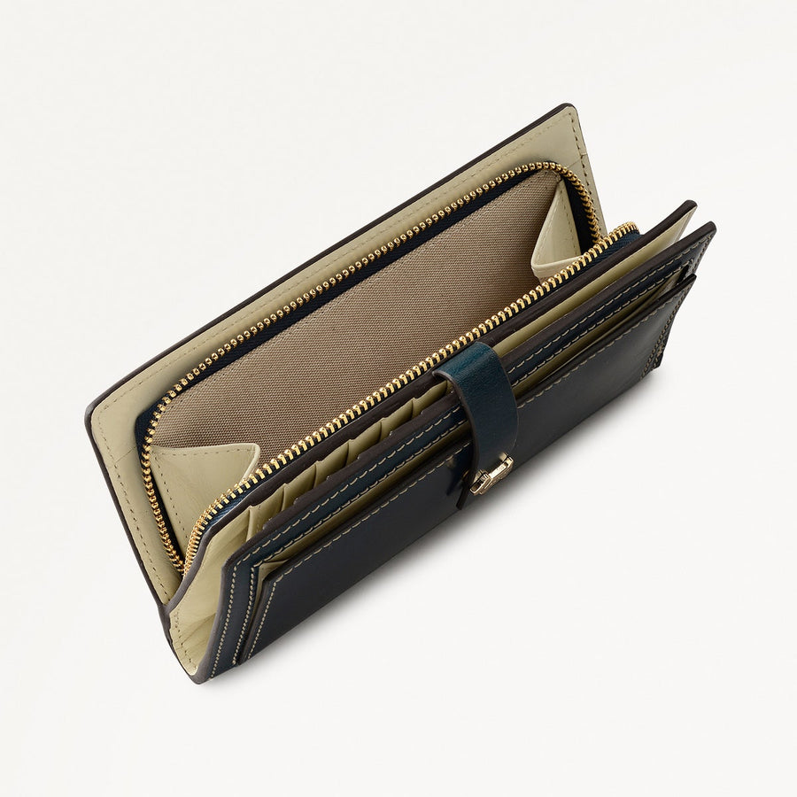 Newick Road Leather Large Bifold Wallet in Teal - 112438