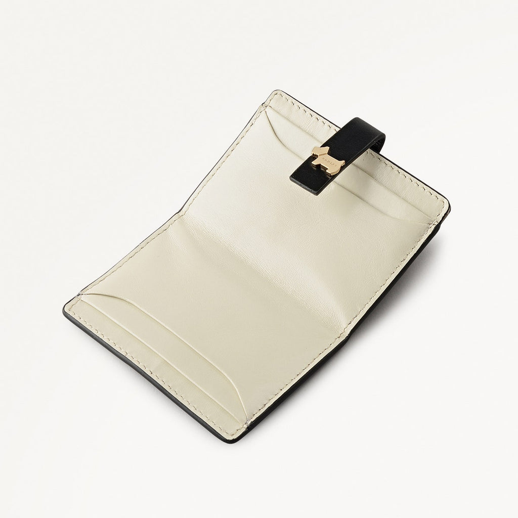 Newick Road Leather Small Card Holder in Black - 112439