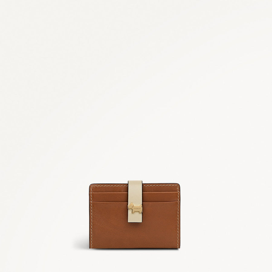 Newick Road Leather Small Card Holder in Toffee - 112443