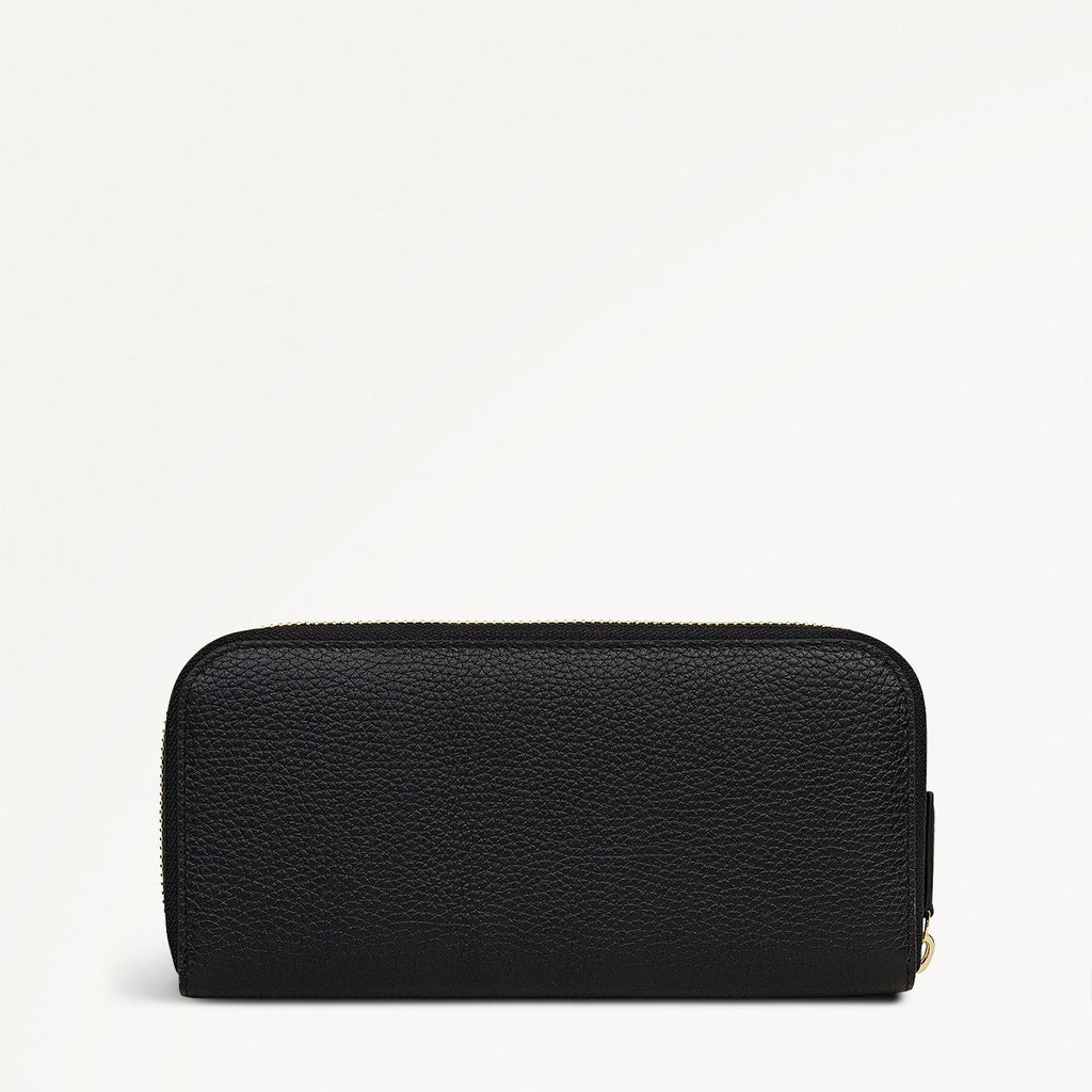 Floribunda Leather Large Zip Around Wallet in Black - 112444